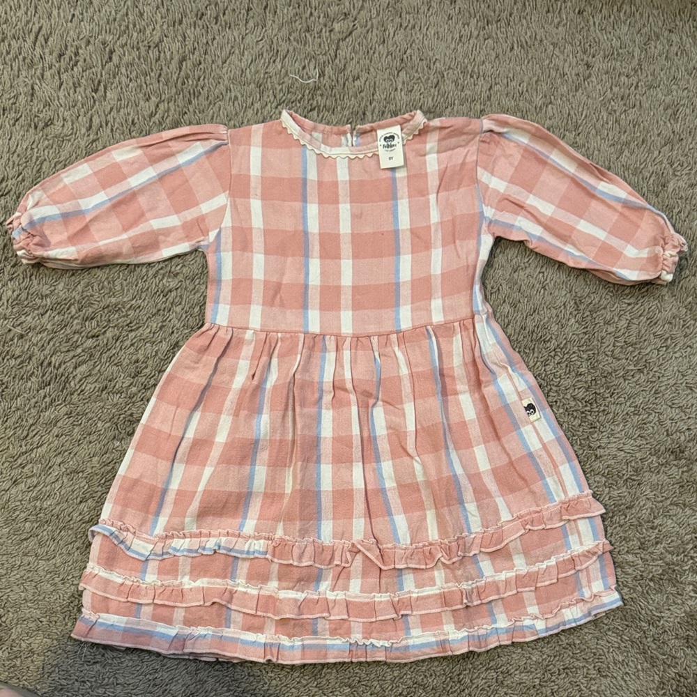 Folklore las Niñas Plaid Dress